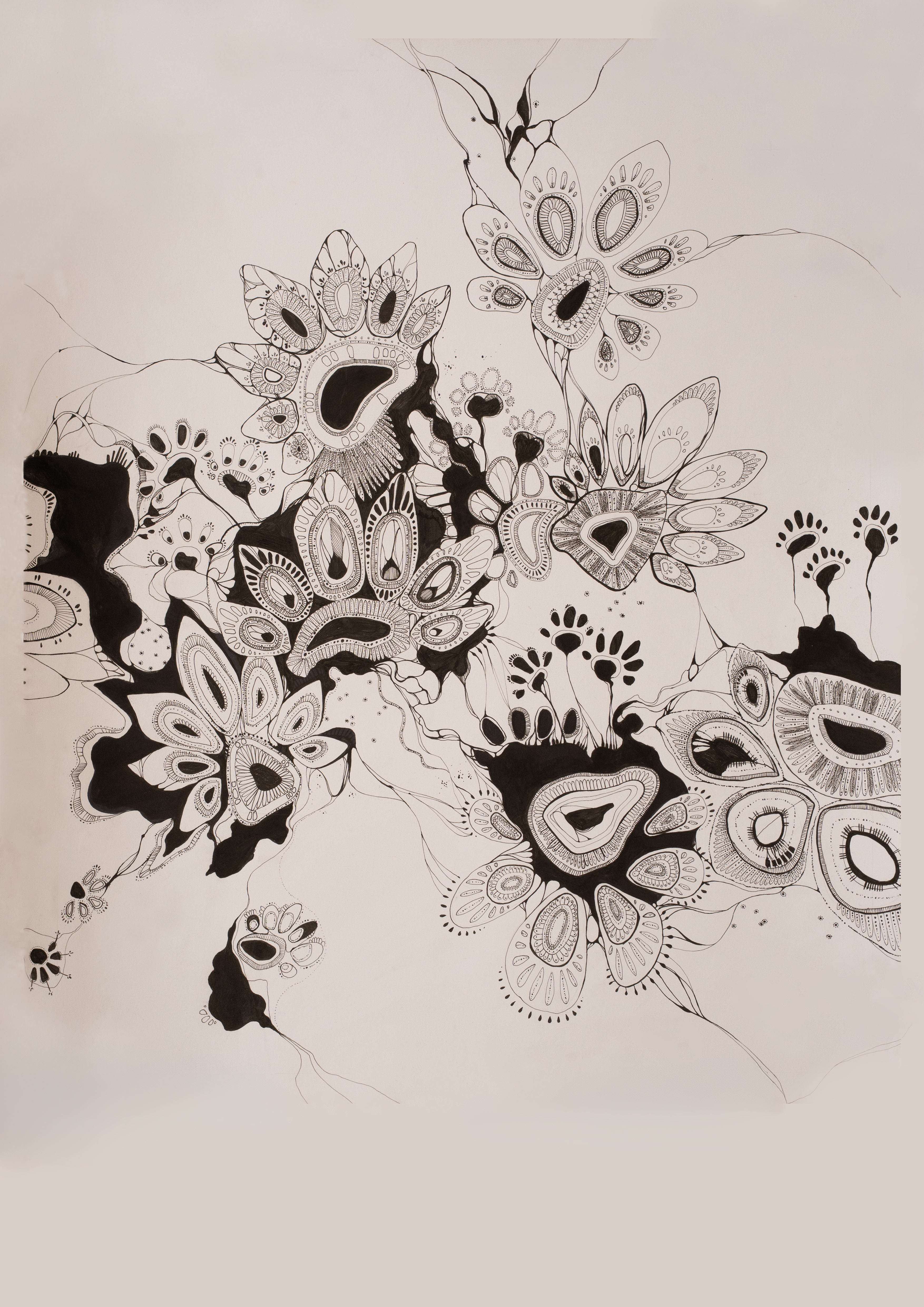 Geometric Forms — Geometric composition drawn in fine line pen and ink.