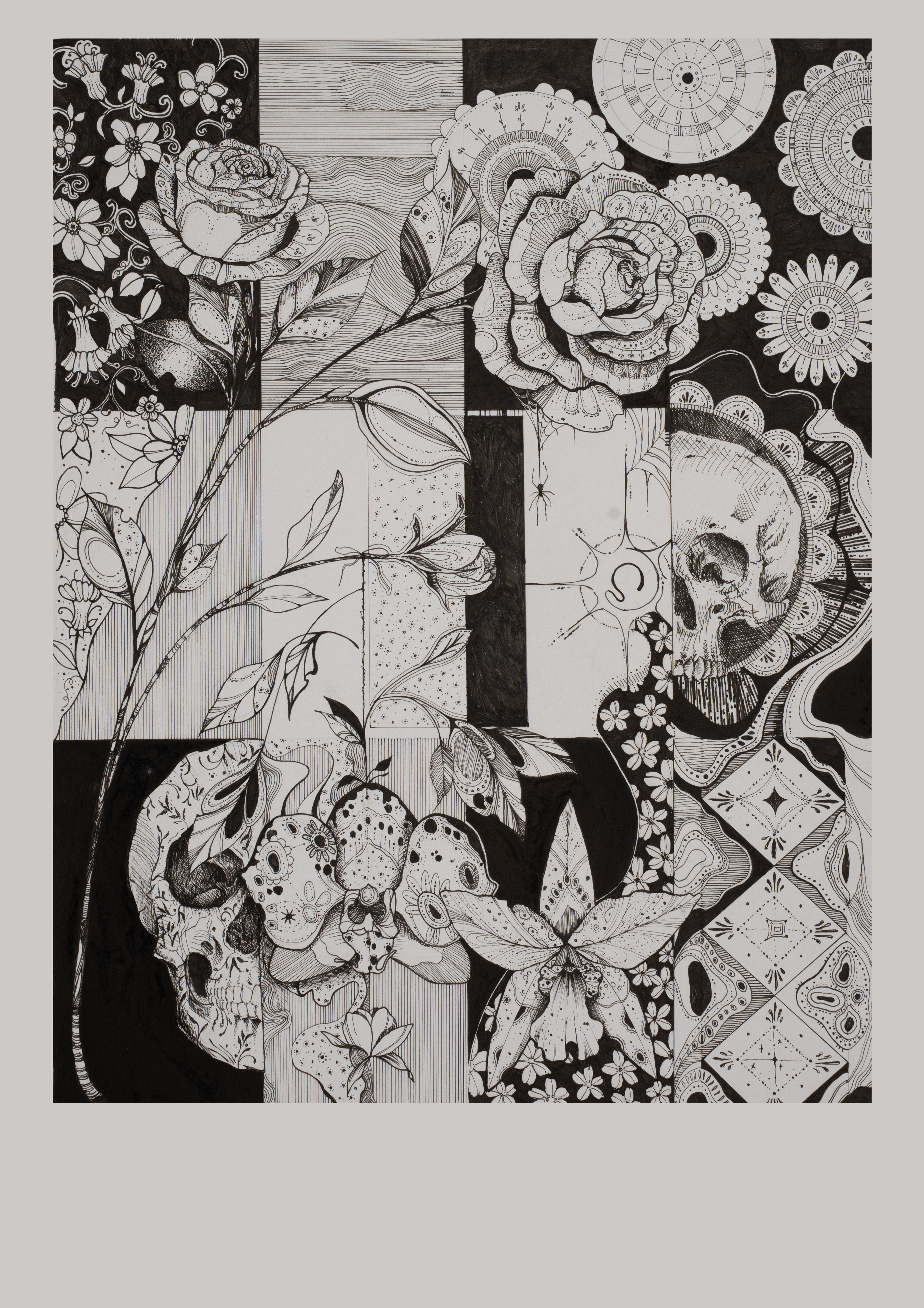 Botanical Illustration — Hand-drawn botanical composition on paper.