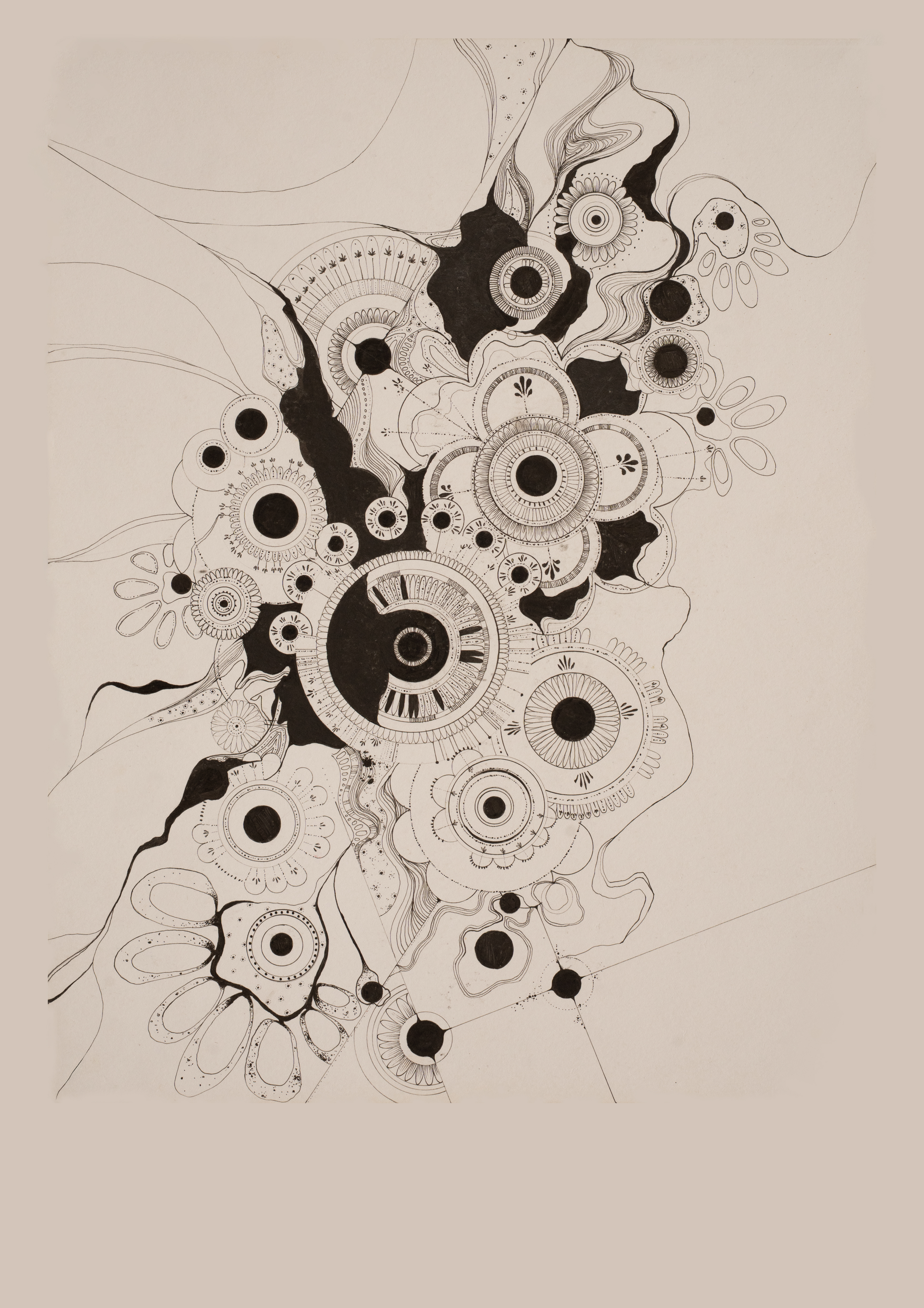 Ink Study — Fine line pen and ink study — studio original.