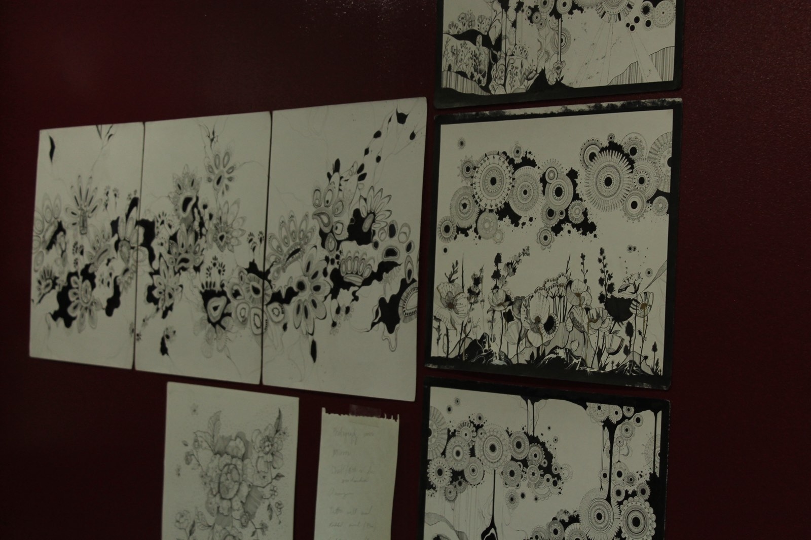 Studio interior — books and merch corner