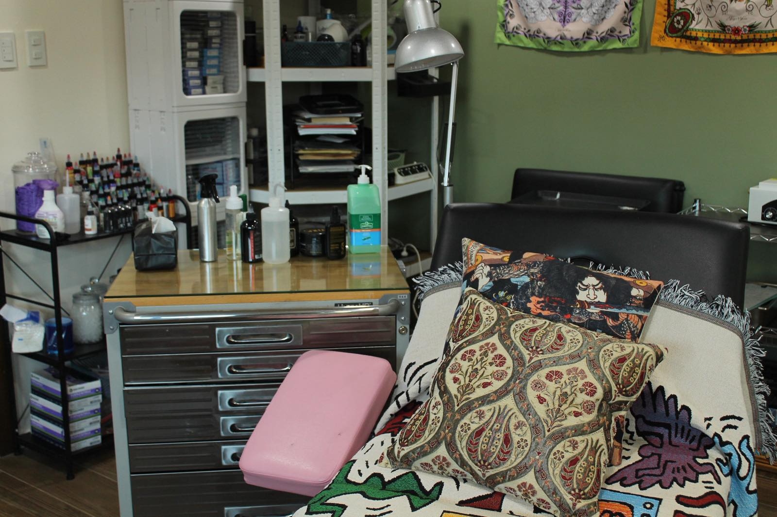 Studio snacks and amenities