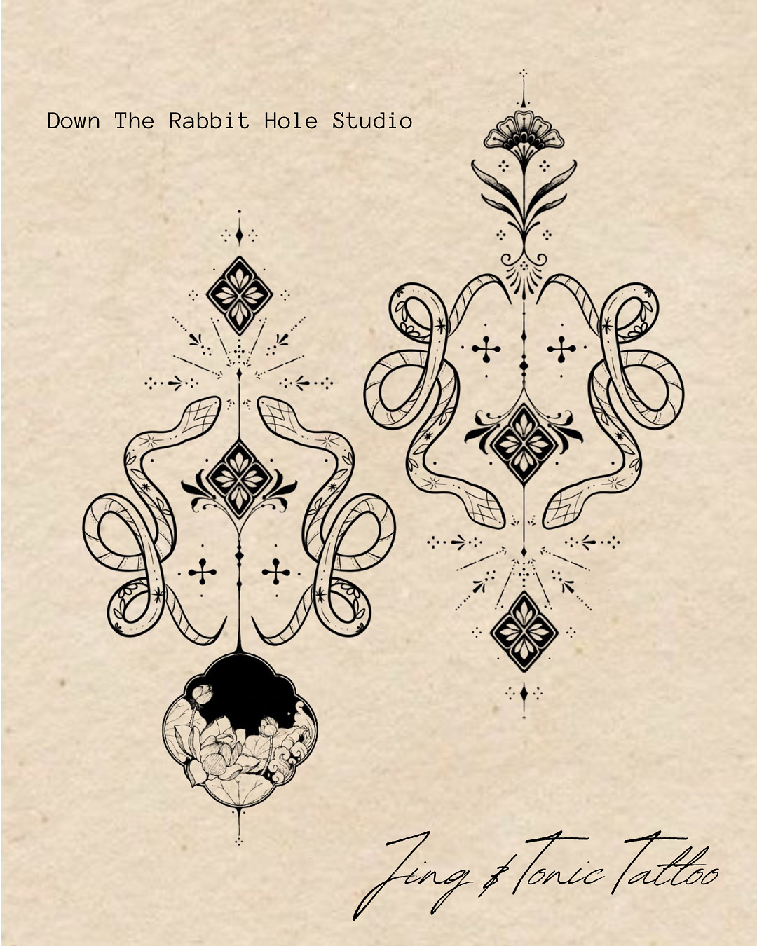 Floral Composition — Botanical fine line — available to book