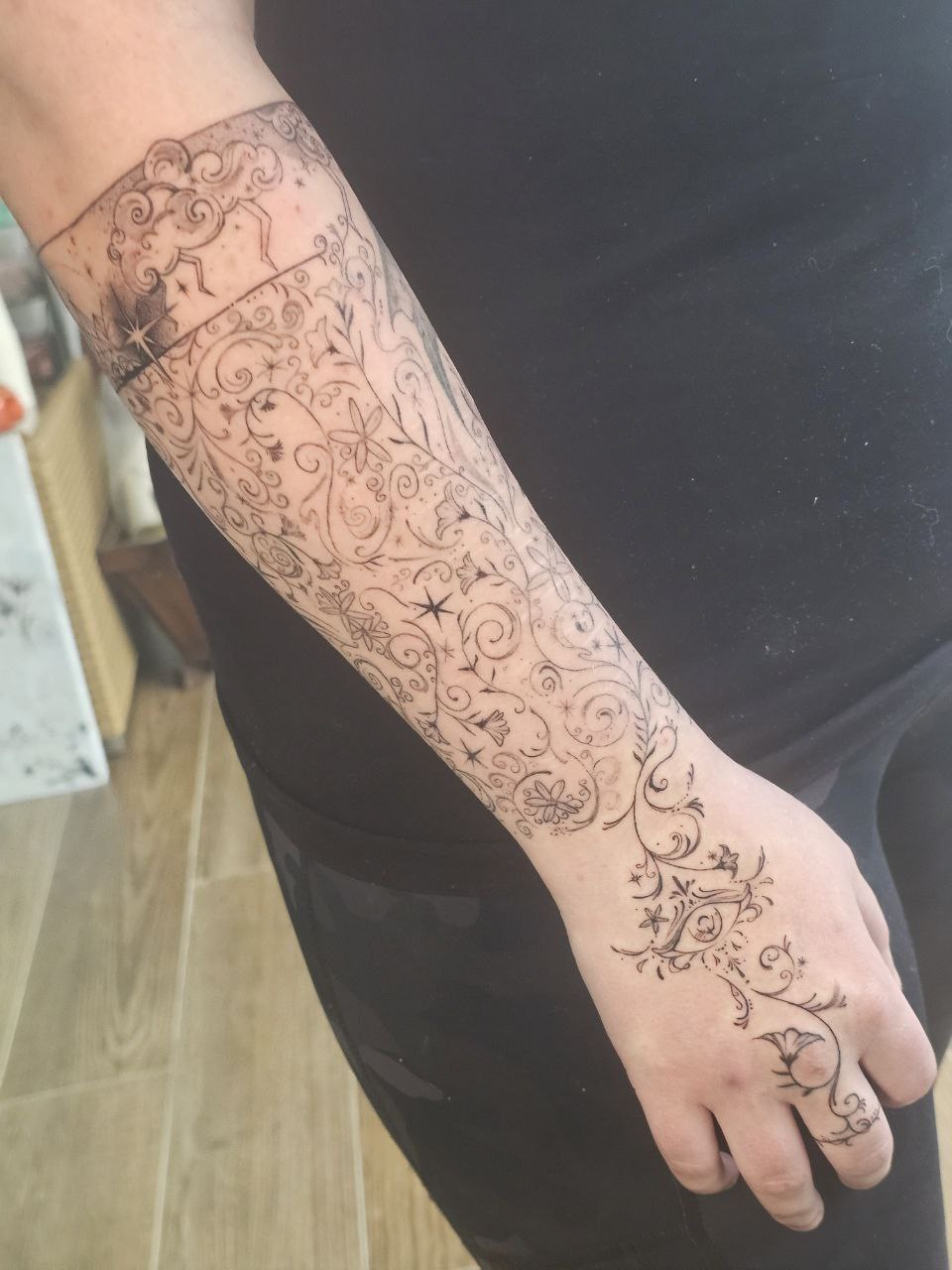 Iron Flame tattoo — Fine Line · Fantasy by Jing, Cebu