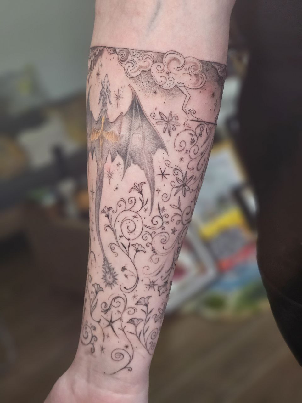 Iron Flame tattoo — Fine Line · Fantasy by Jing, Cebu