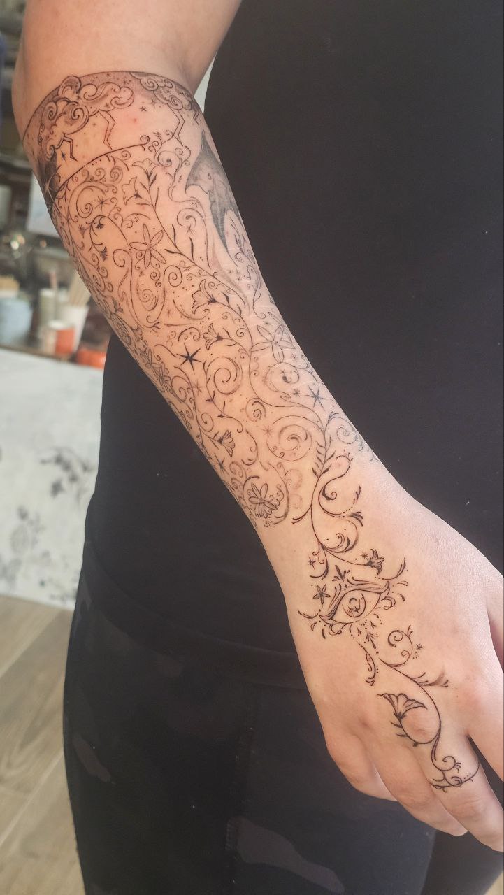 Iron Flame tattoo — Fine Line · Fantasy by Jing, Cebu