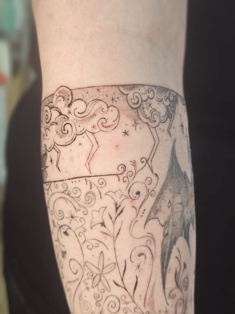 Iron Flame tattoo — Fine Line · Fantasy by Jing, Cebu