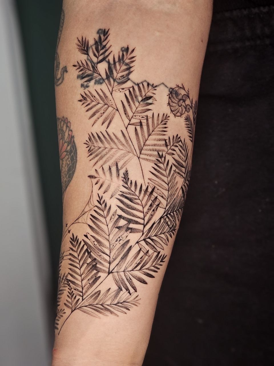Botanical tattoo — Floral · Fine Line by Jing, Cebu