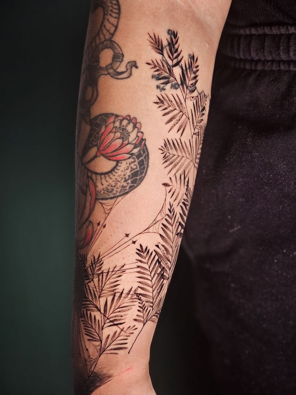 Botanical tattoo — Floral · Fine Line by Jing, Cebu