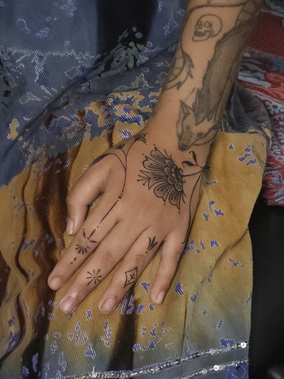 Botanical tattoo — Floral · Fine Line by Jing, Cebu