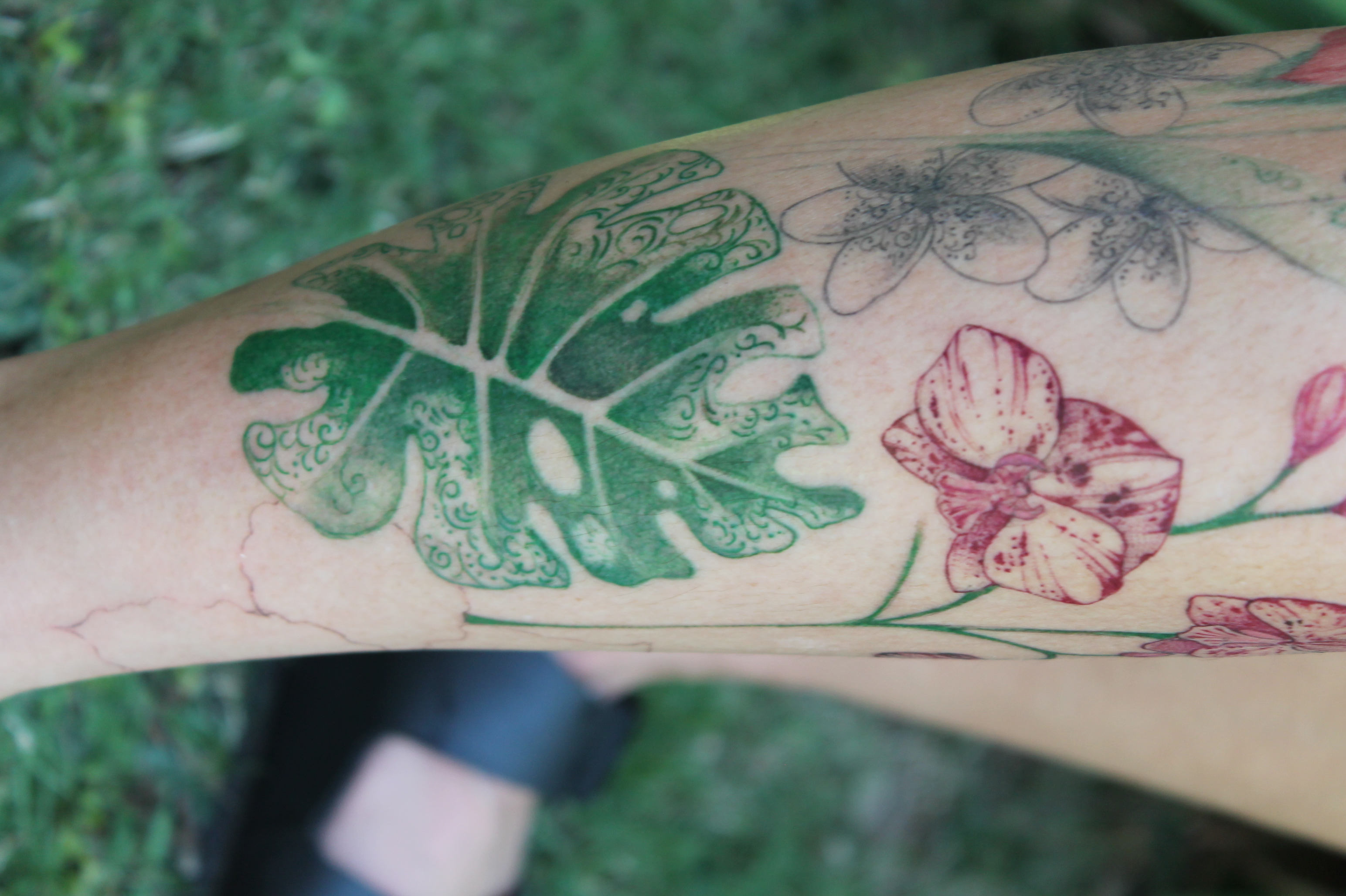 Botanical tattoo — Floral · Fine Line by Jing, Cebu