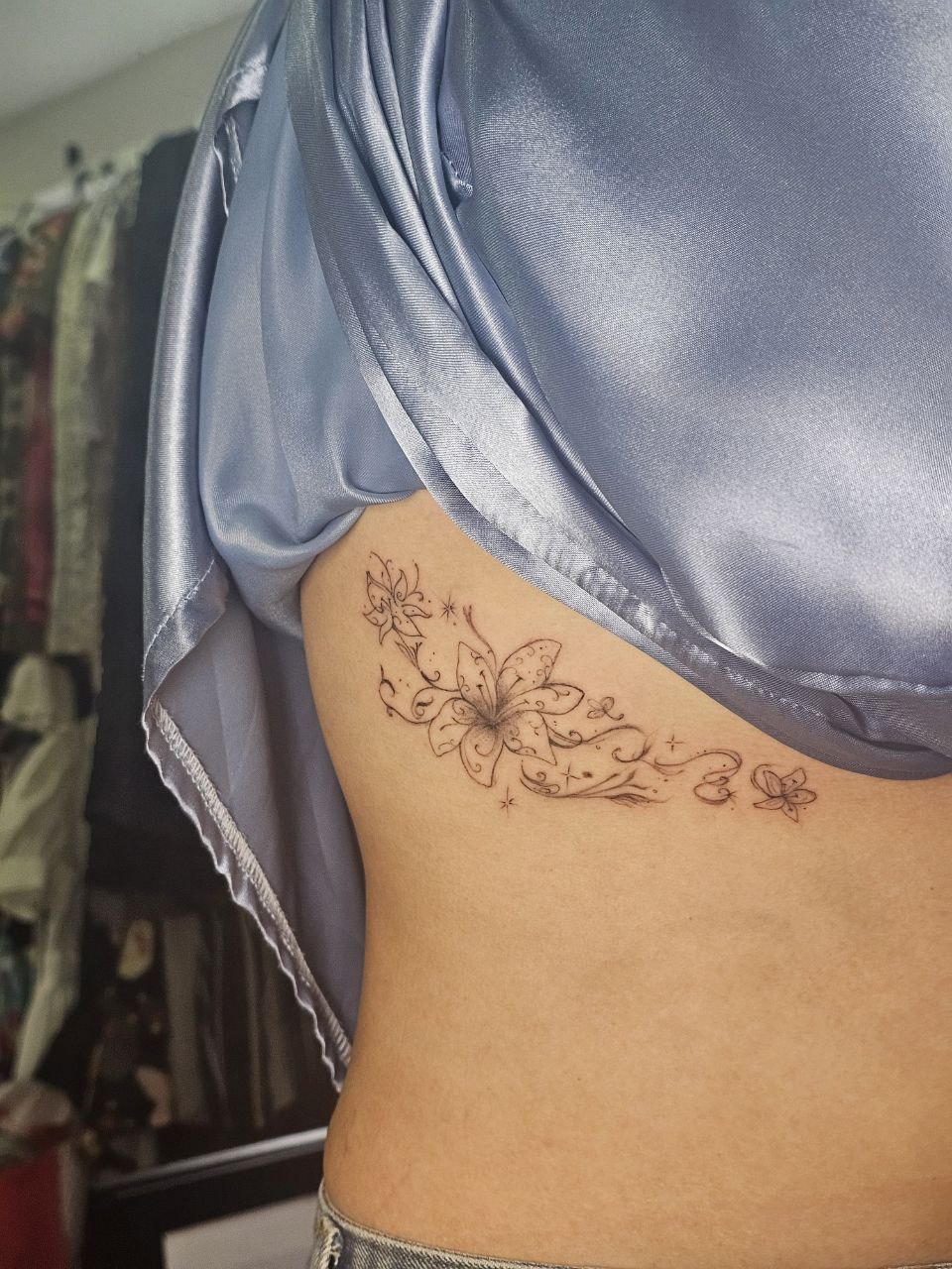 Botanical tattoo — Floral · Fine Line by Jing, Cebu