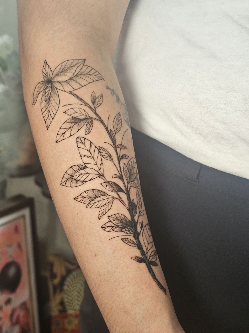 Botanical tattoo — Floral · Fine Line by Jing, Cebu