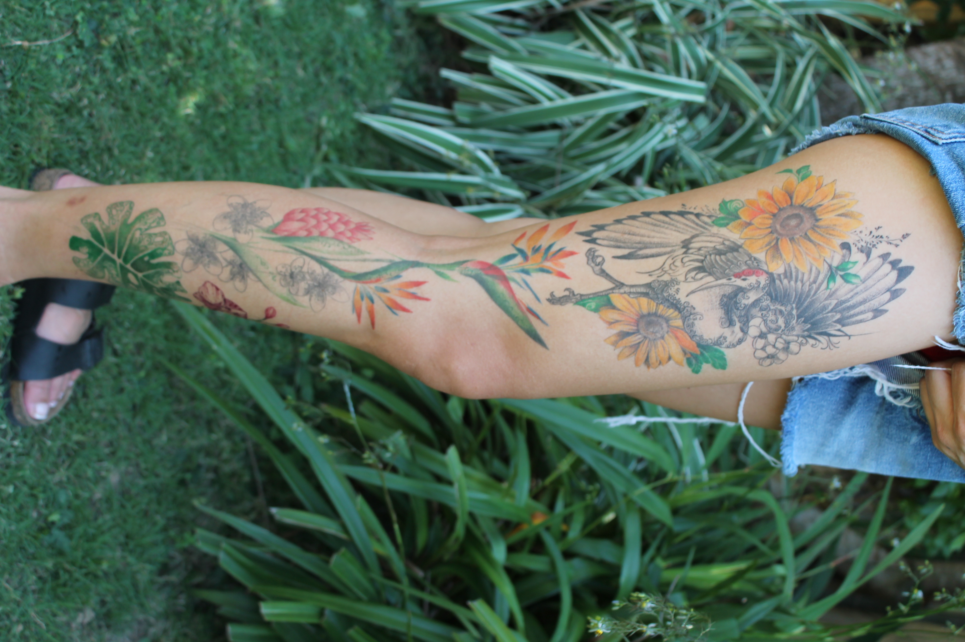 Botanical tattoo — Floral · Fine Line by Jing, Cebu