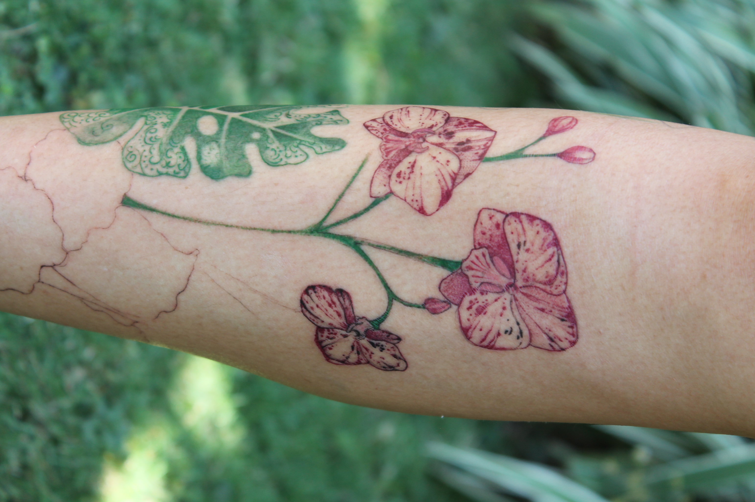 Botanical tattoo — Floral · Fine Line by Jing, Cebu