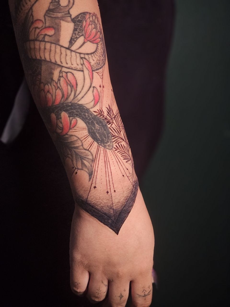 Botanical tattoo — Floral · Fine Line by Jing, Cebu