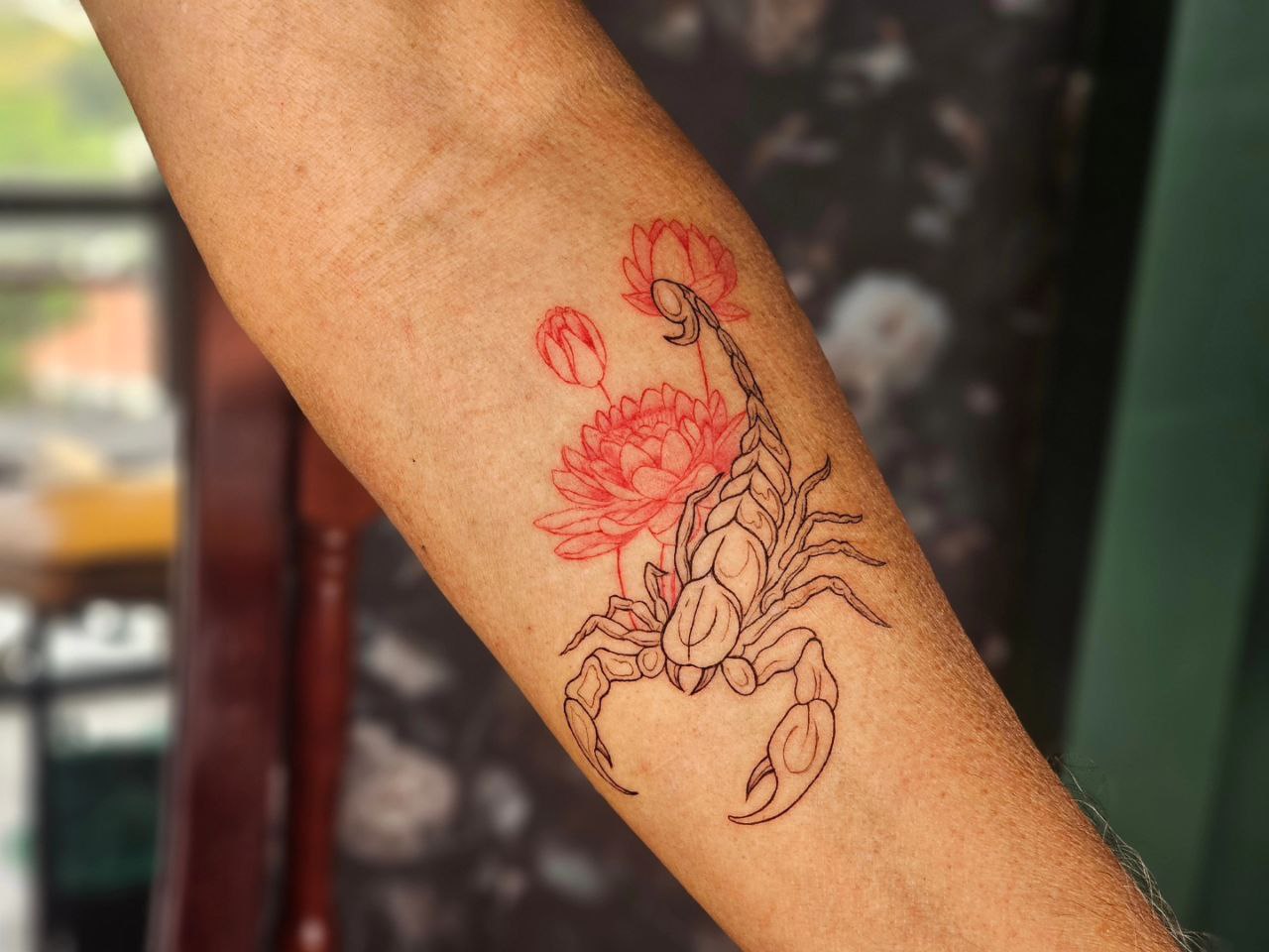 Color Work tattoo — Fine Line · Color by Jing, Cebu