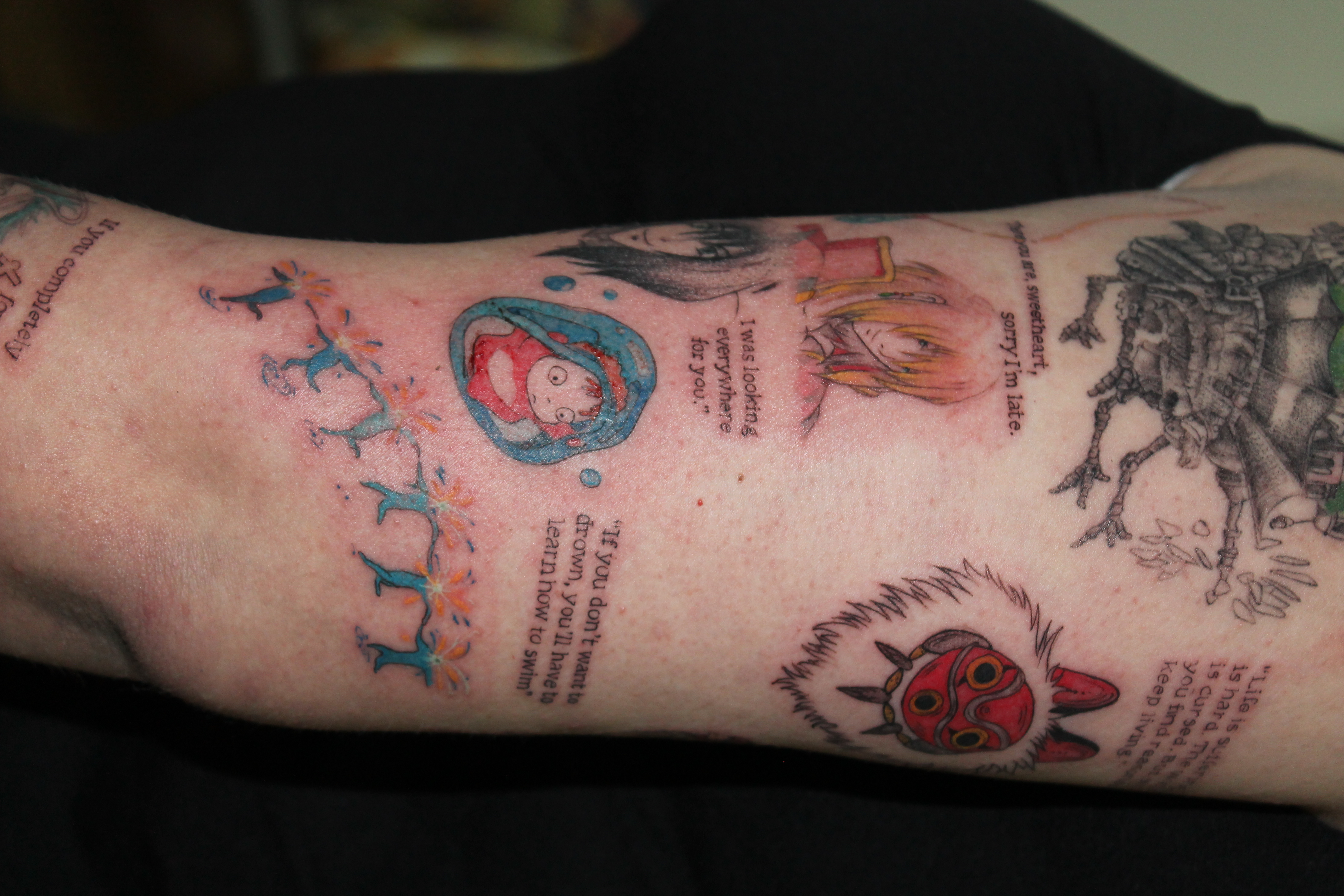 Studio Ghibli tattoo — Fine Line · Illustration by Jing, Cebu