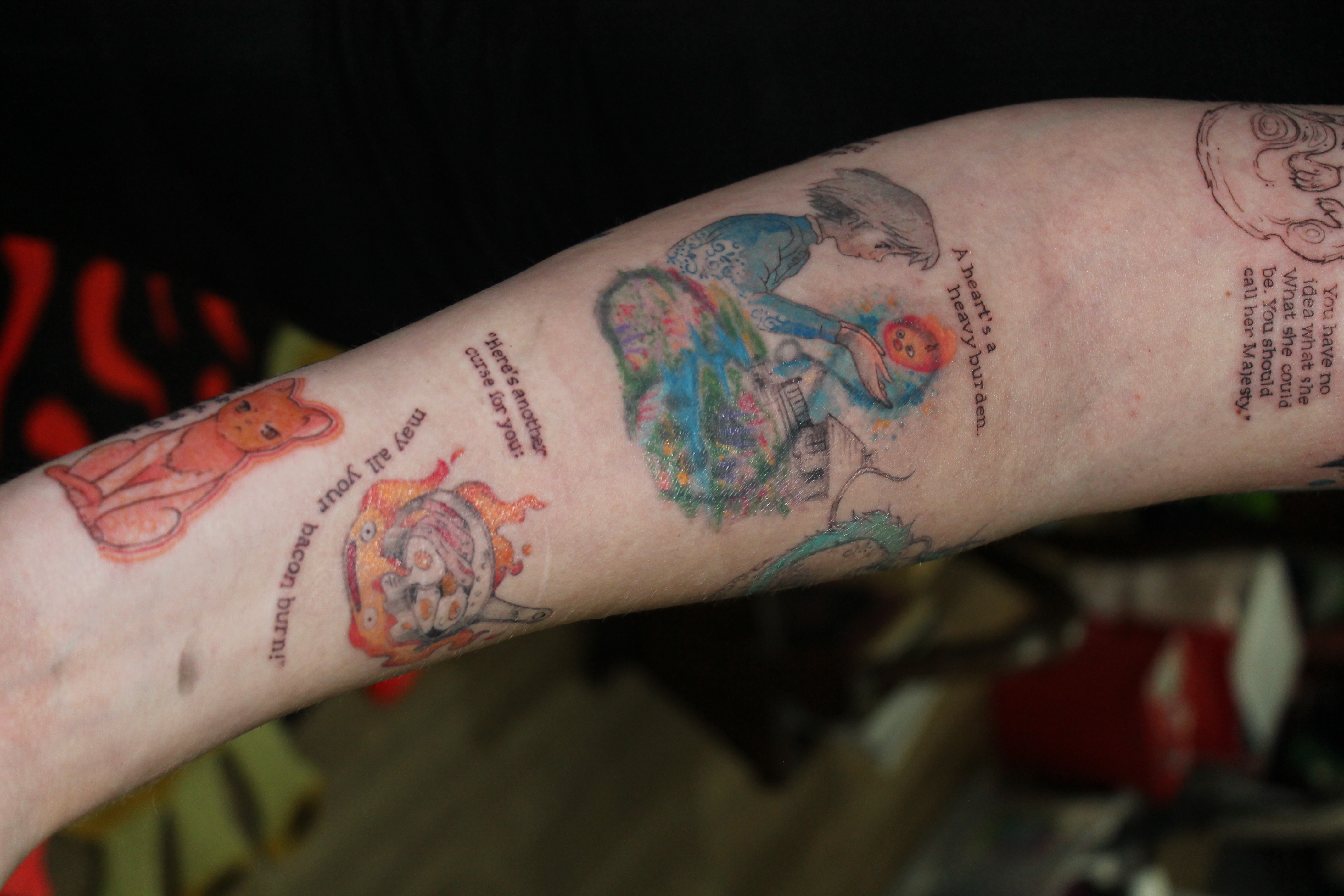 Studio Ghibli tattoo — Fine Line · Illustration by Jing, Cebu