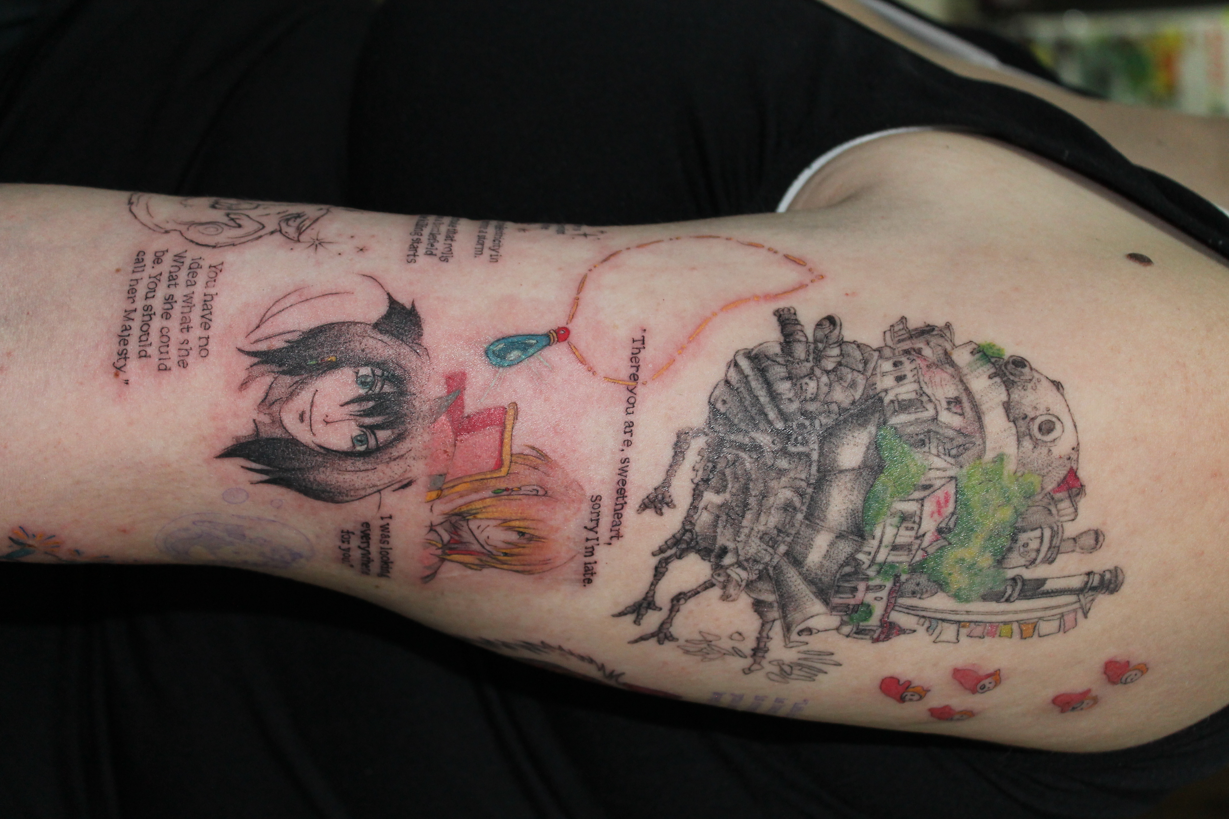 Studio Ghibli tattoo — Fine Line · Illustration by Jing, Cebu