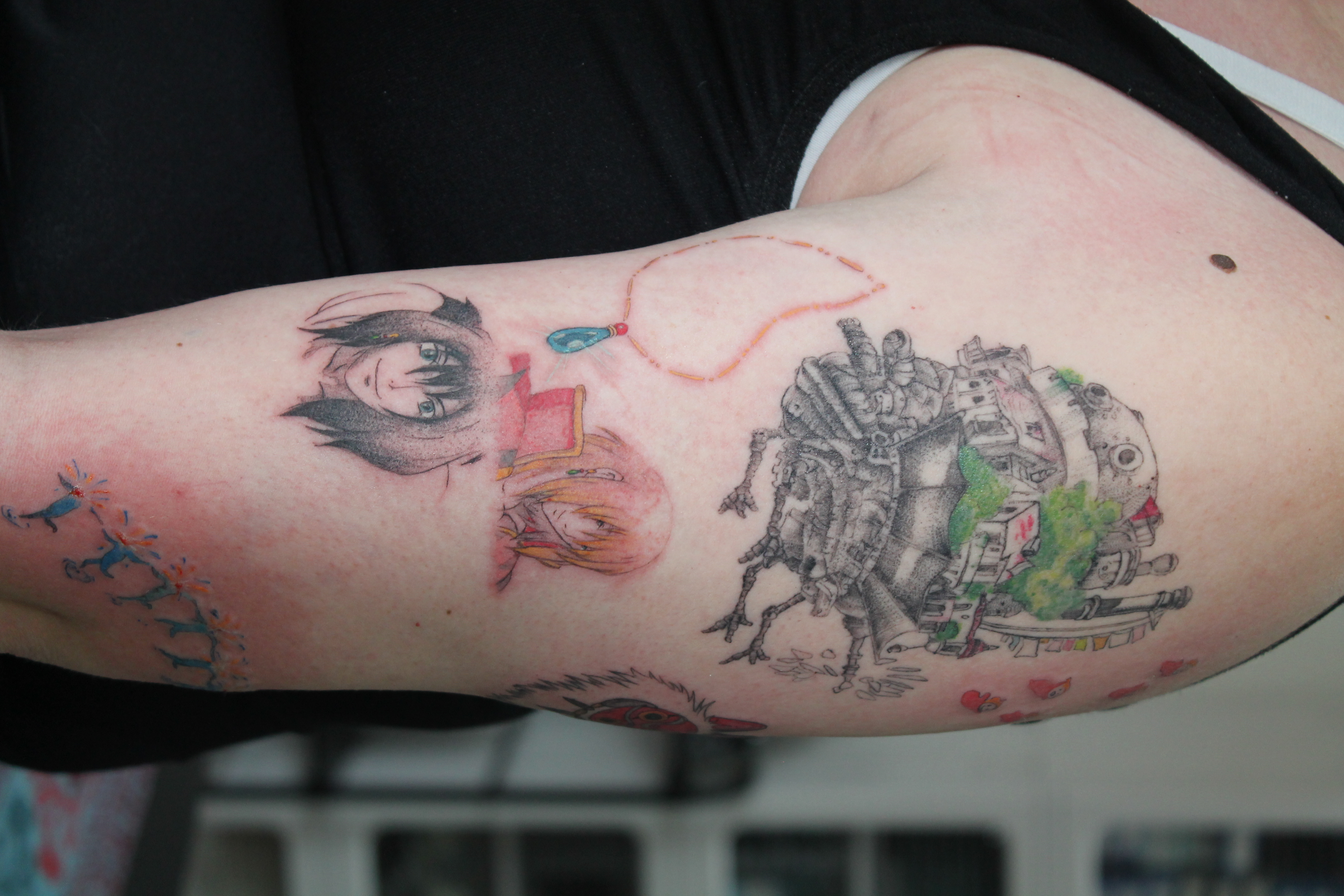 Studio Ghibli tattoo — Fine Line · Illustration by Jing, Cebu