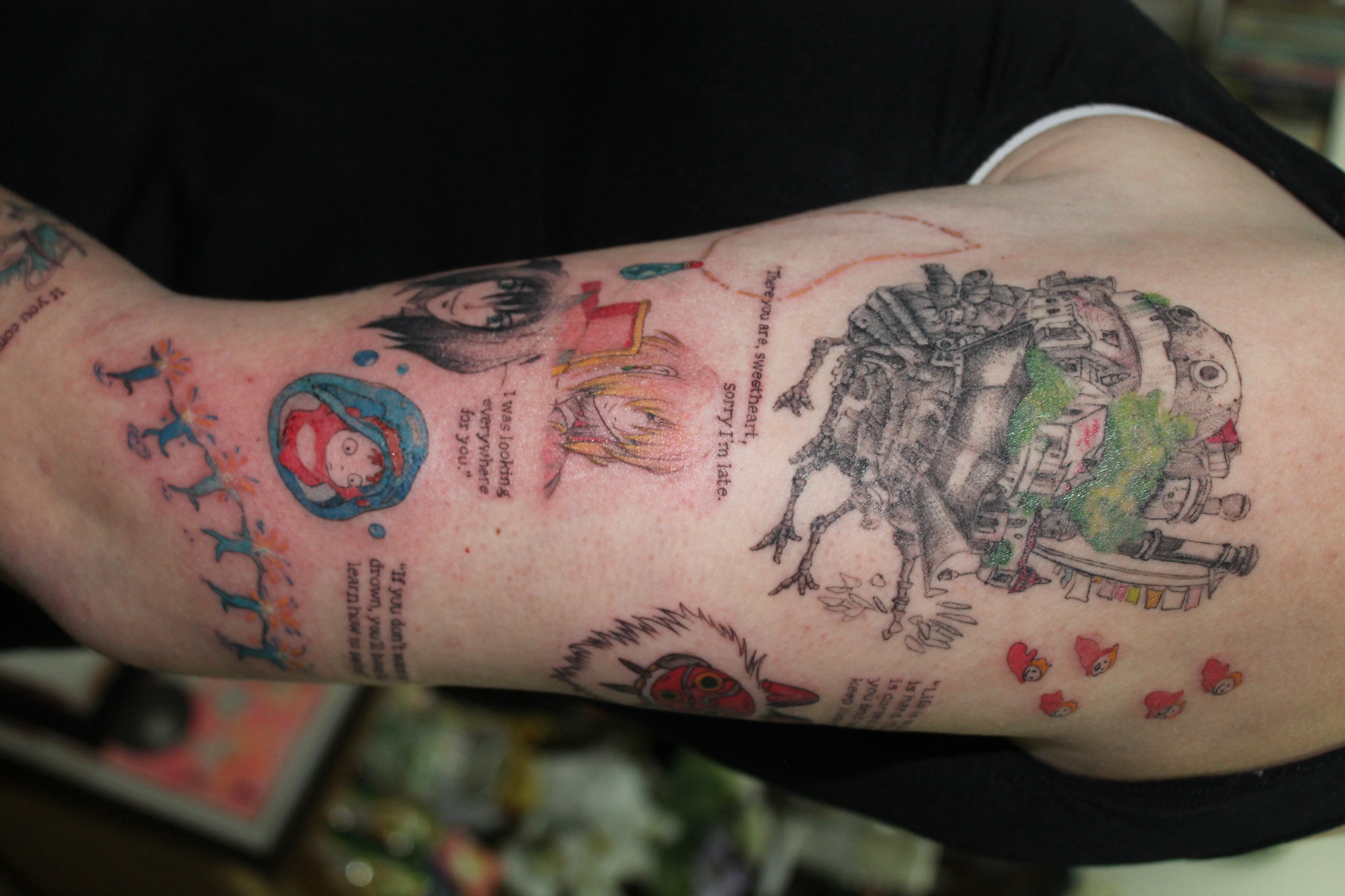 Studio Ghibli tattoo — Fine Line · Illustration by Jing, Cebu