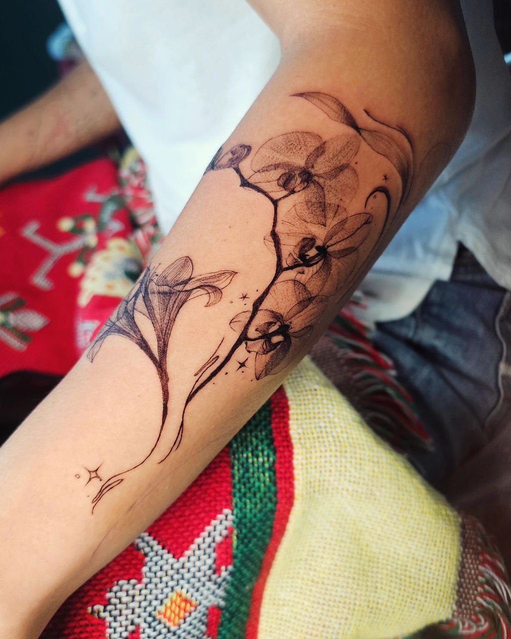 Floral Filipino tribal tattoo