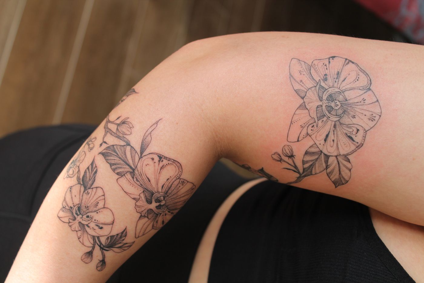 Floral tattoo — Floral · Fine Line by Jing, Cebu