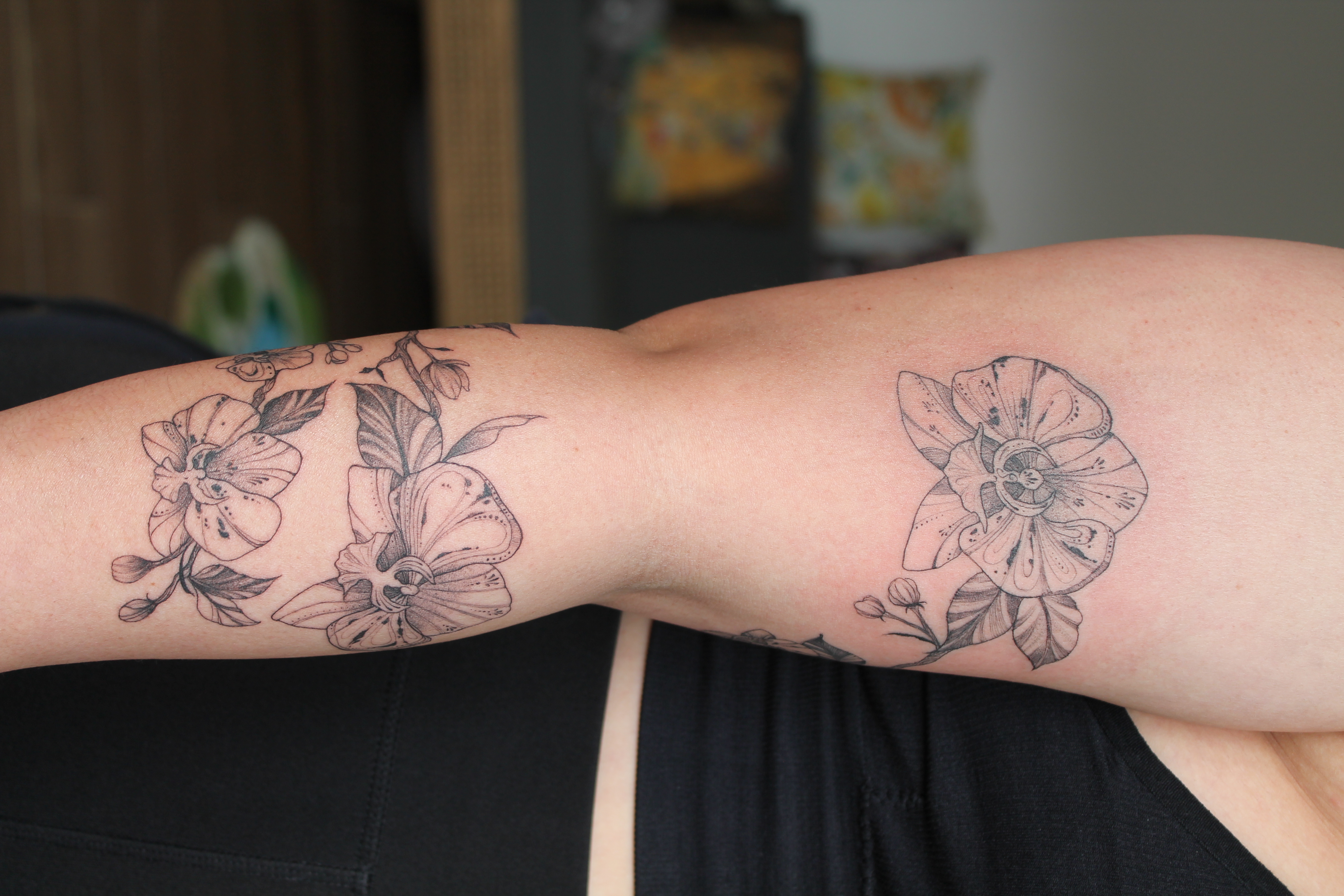 Floral tattoo — Floral · Fine Line by Jing, Cebu