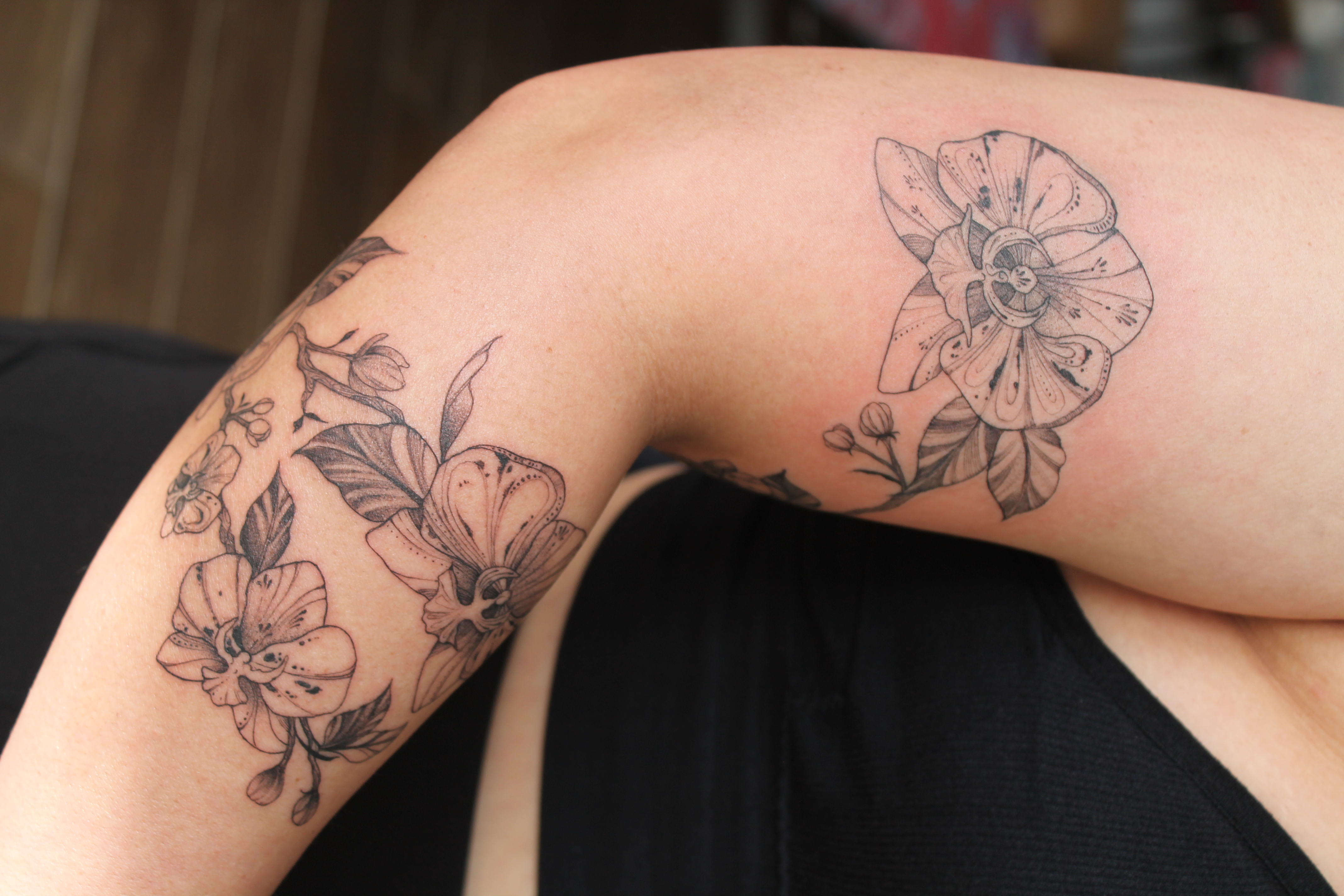 Floral tattoo — Floral · Fine Line by Jing, Cebu