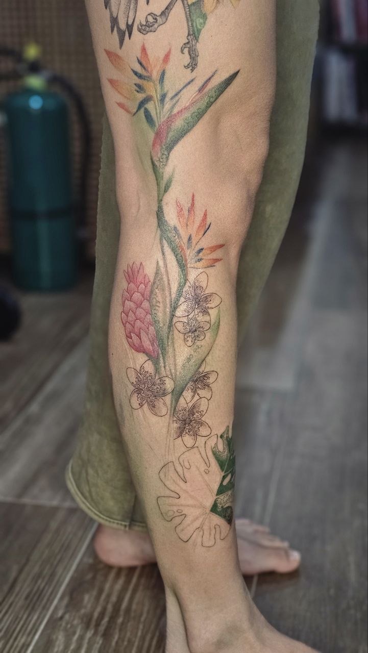 Floral tattoo — Floral · Fine Line by Jing, Cebu