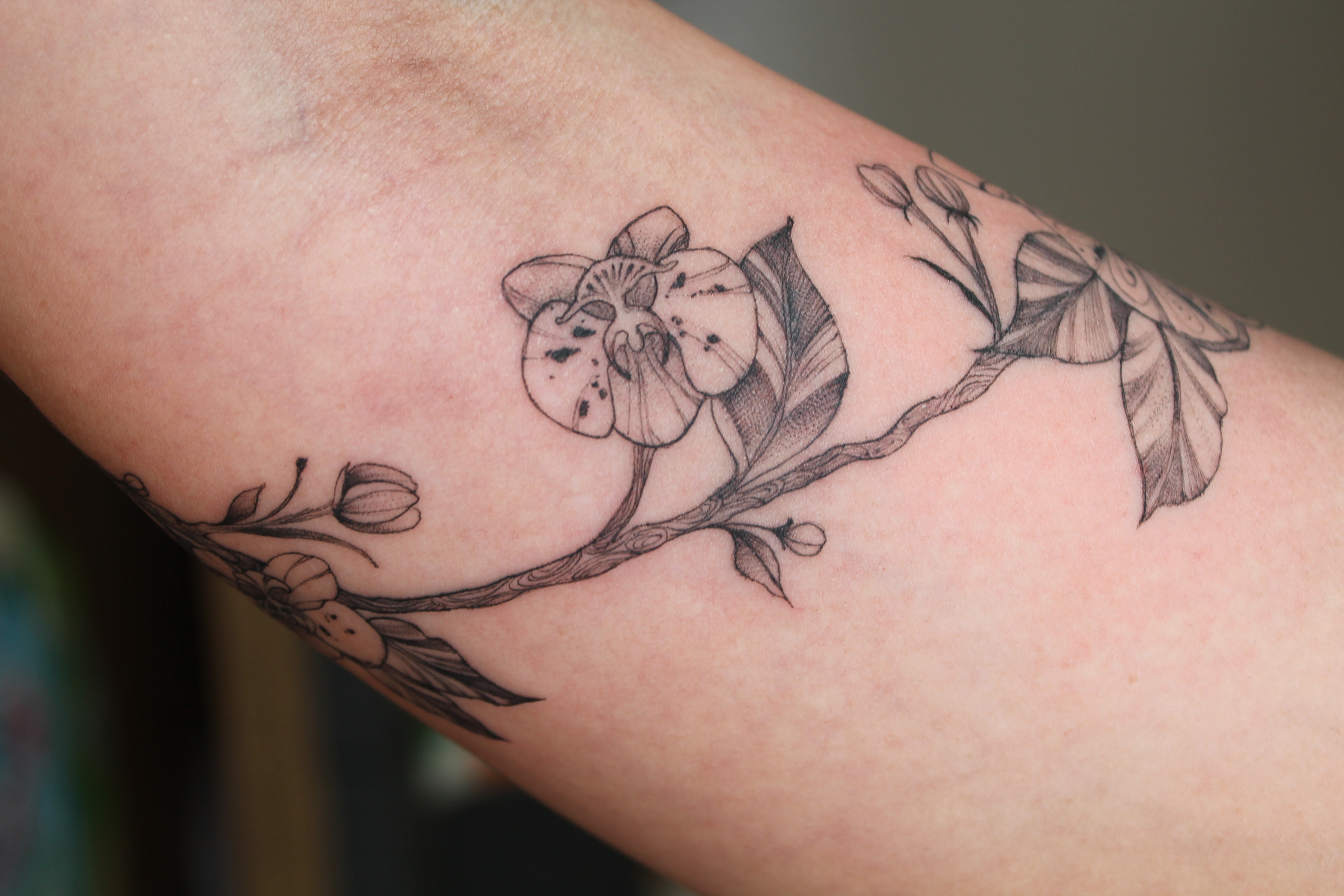 Floral tattoo — Floral · Fine Line by Jing, Cebu