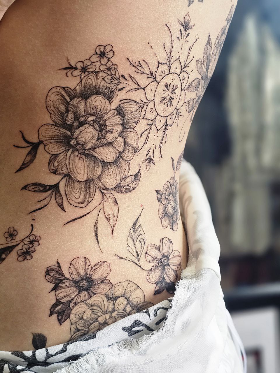 Floral tattoo — Floral · Fine Line by Jing, Cebu
