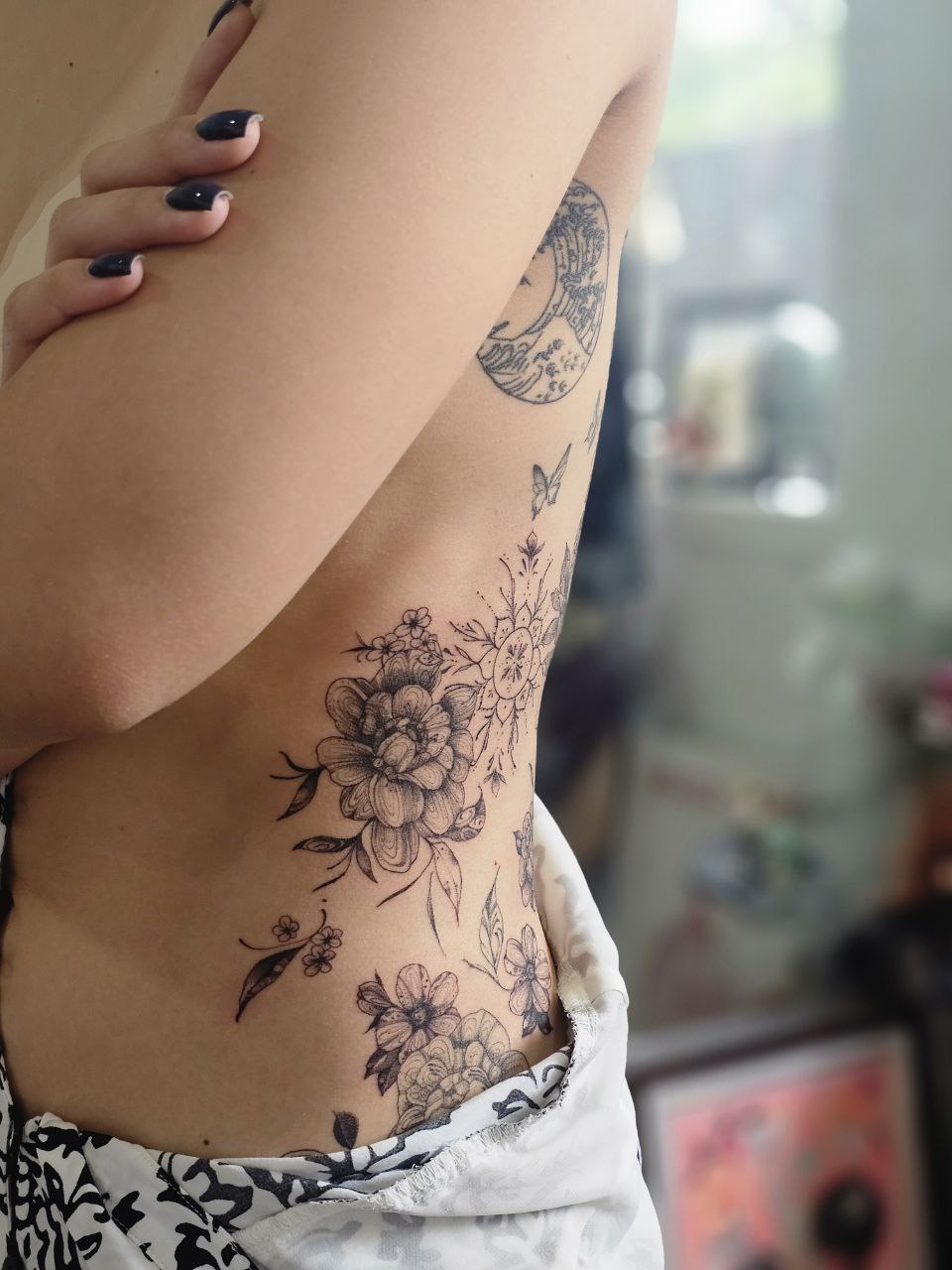 Floral tattoo — Floral · Fine Line by Jing, Cebu