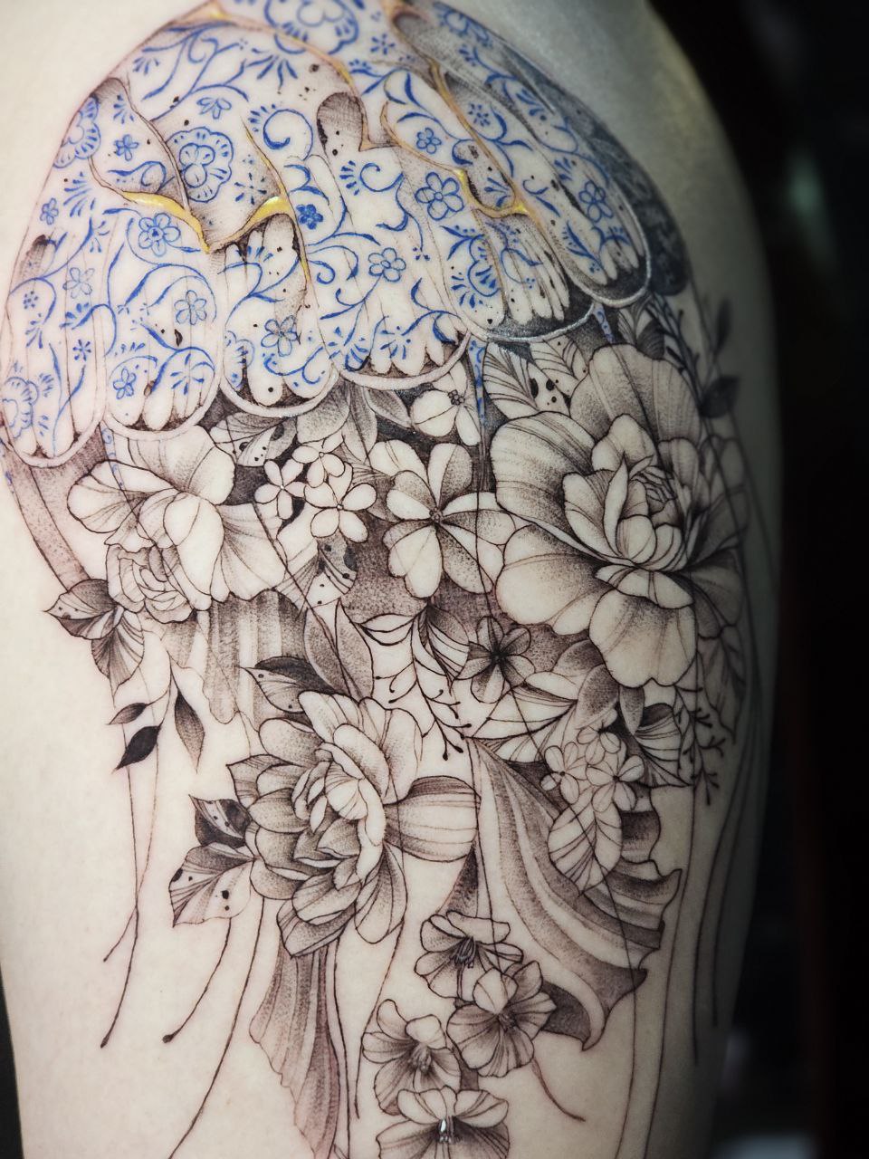 Floral tattoo — Floral · Fine Line by Jing, Cebu