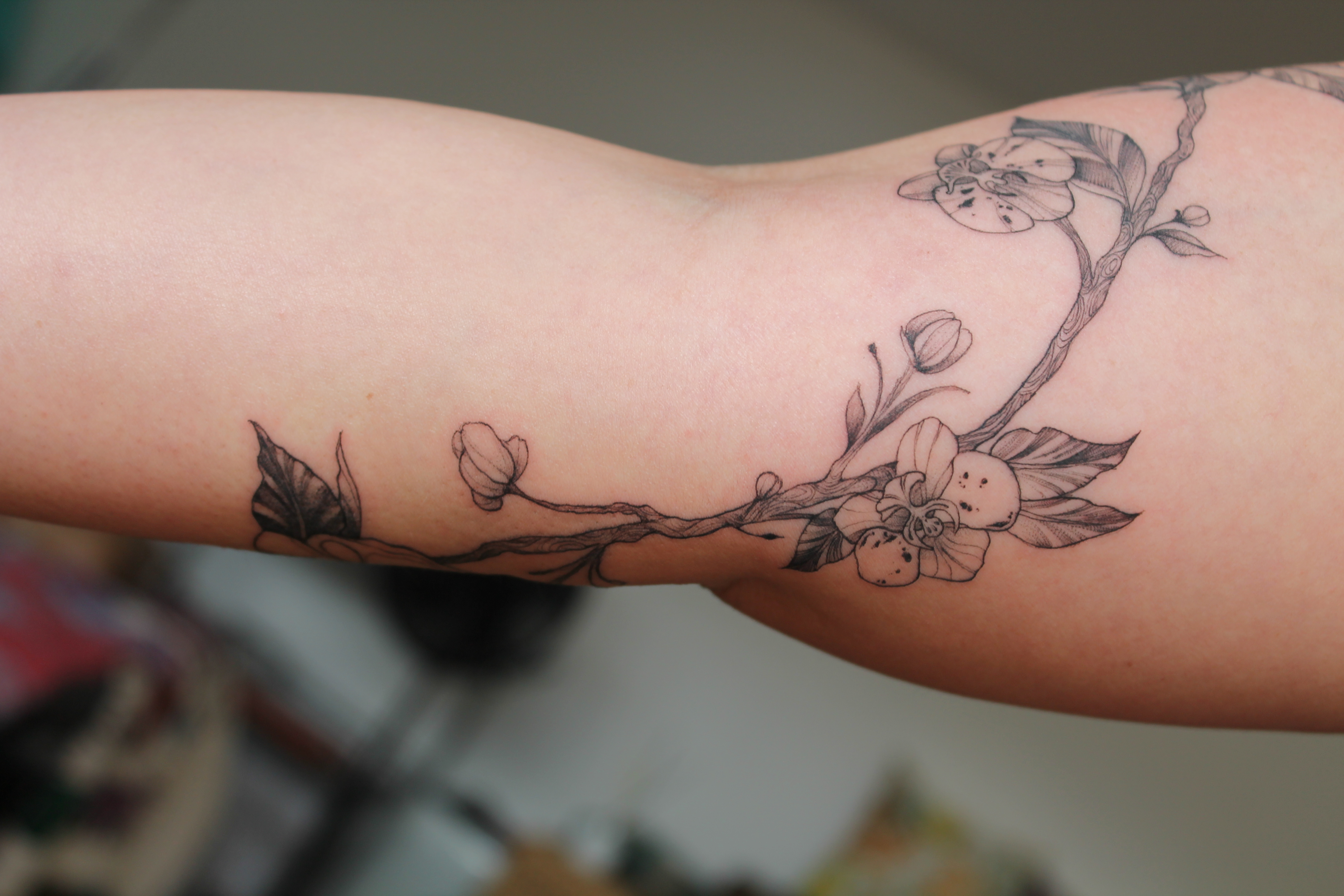 Floral tattoo — Floral · Fine Line by Jing, Cebu