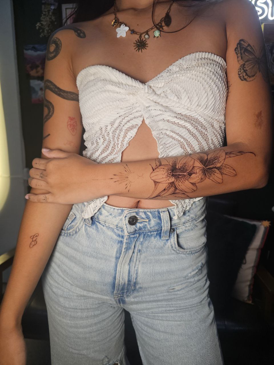 Floral tattoo — Floral · Fine Line by Jing, Cebu