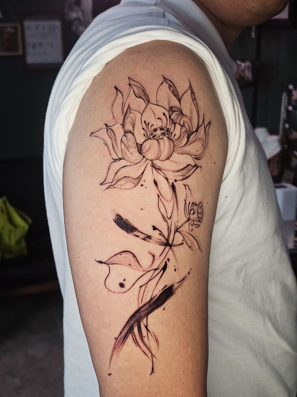 Floral tattoo — Floral · Fine Line by Jing, Cebu