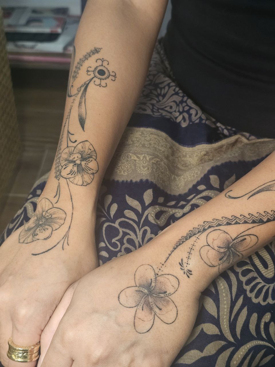 Floral tattoo — Floral · Fine Line by Jing, Cebu