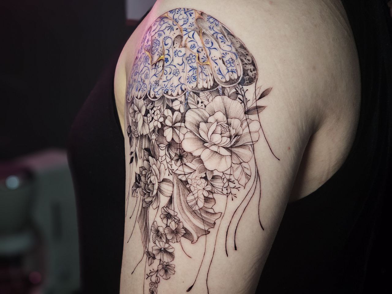 Floral tattoo — Floral · Fine Line by Jing, Cebu