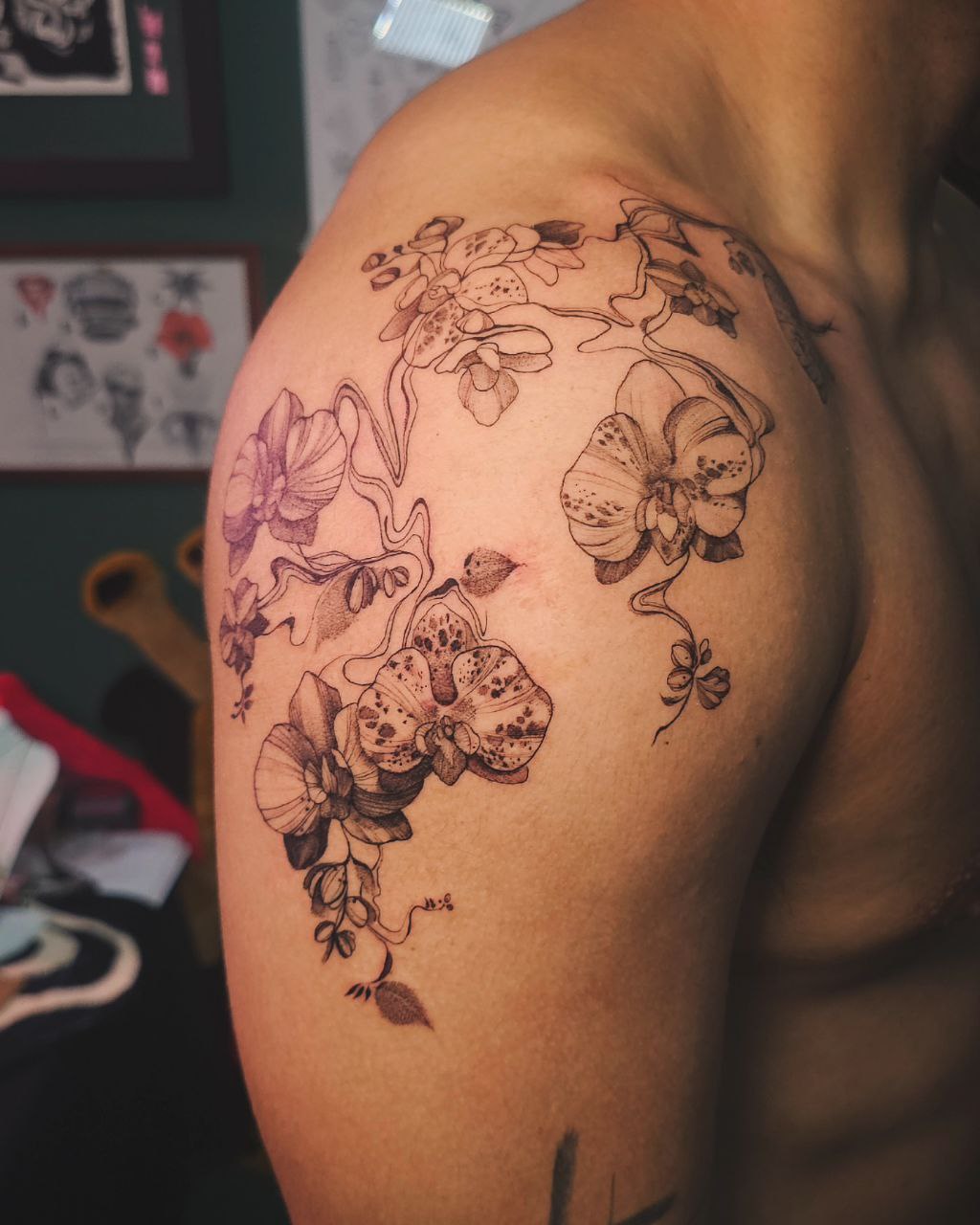 Floral tattoo — Floral · Fine Line by Jing, Cebu