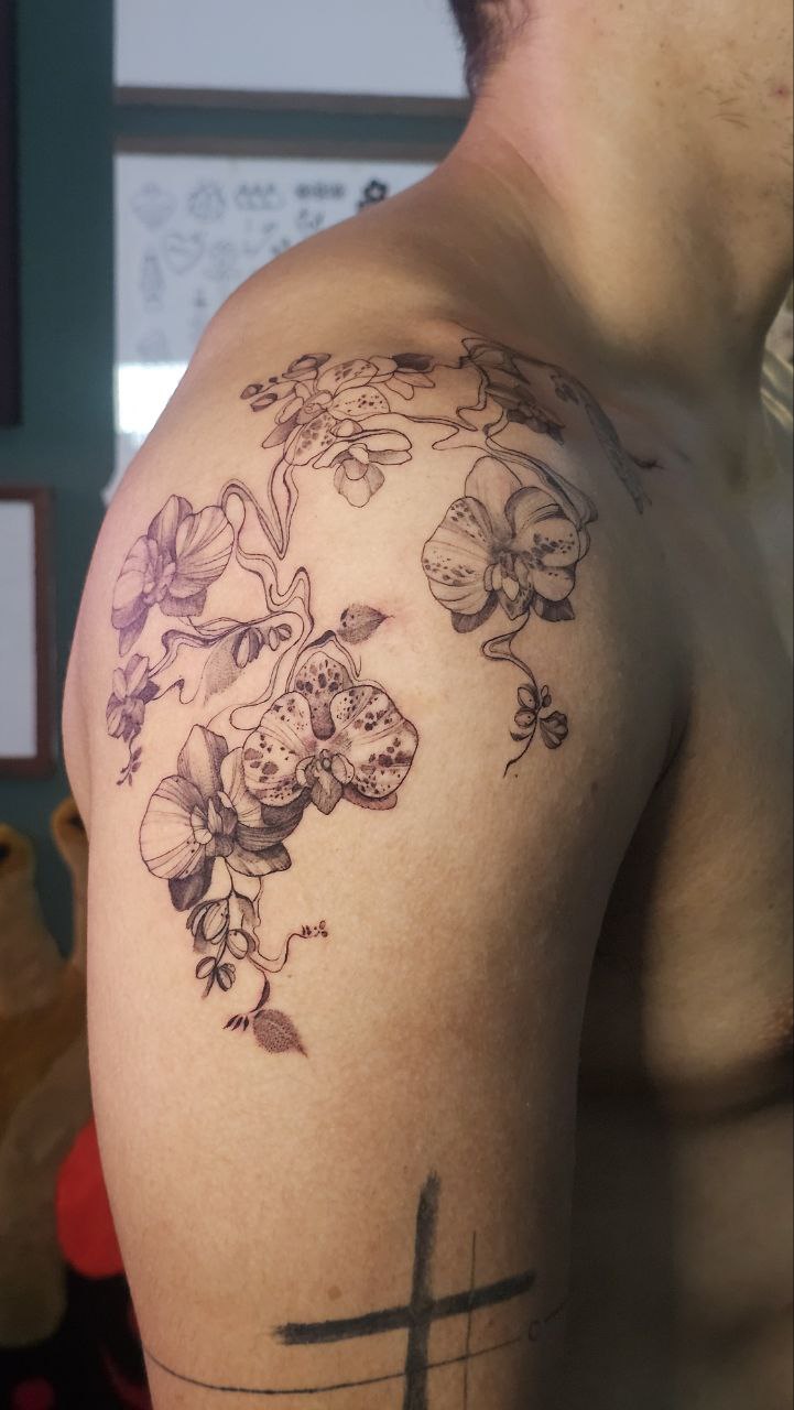 Floral tattoo — Floral · Fine Line by Jing, Cebu