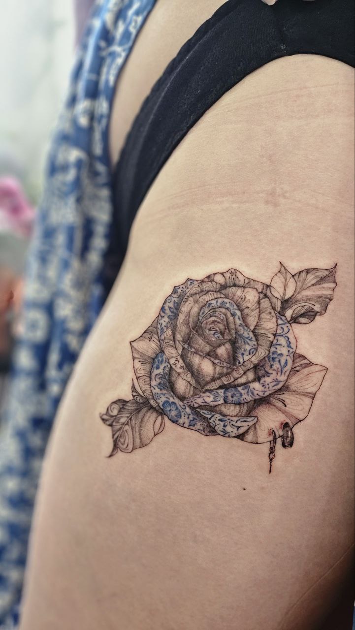 Floral tattoo — Floral · Fine Line by Jing, Cebu