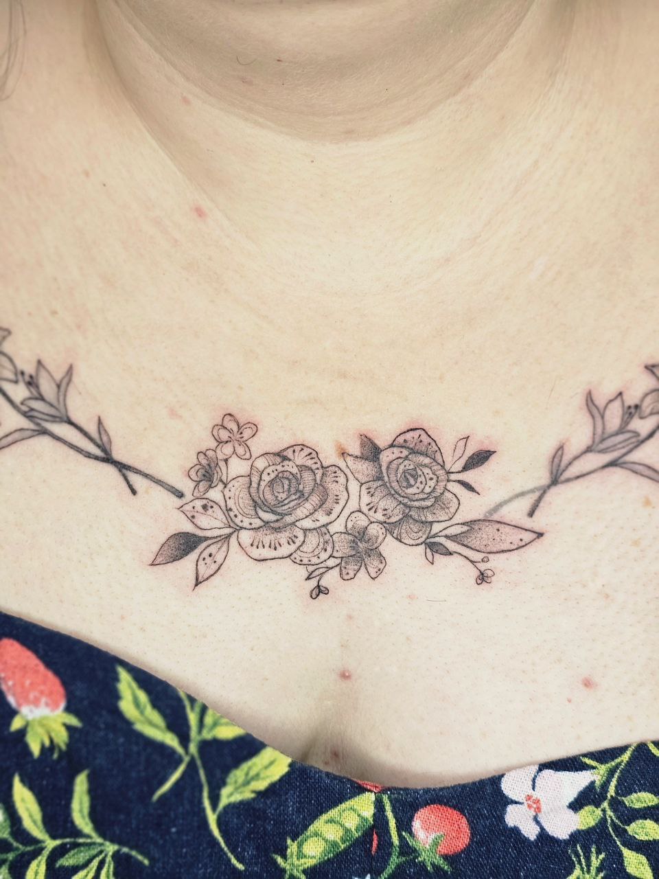 Floral tattoo — Floral · Fine Line by Jing, Cebu