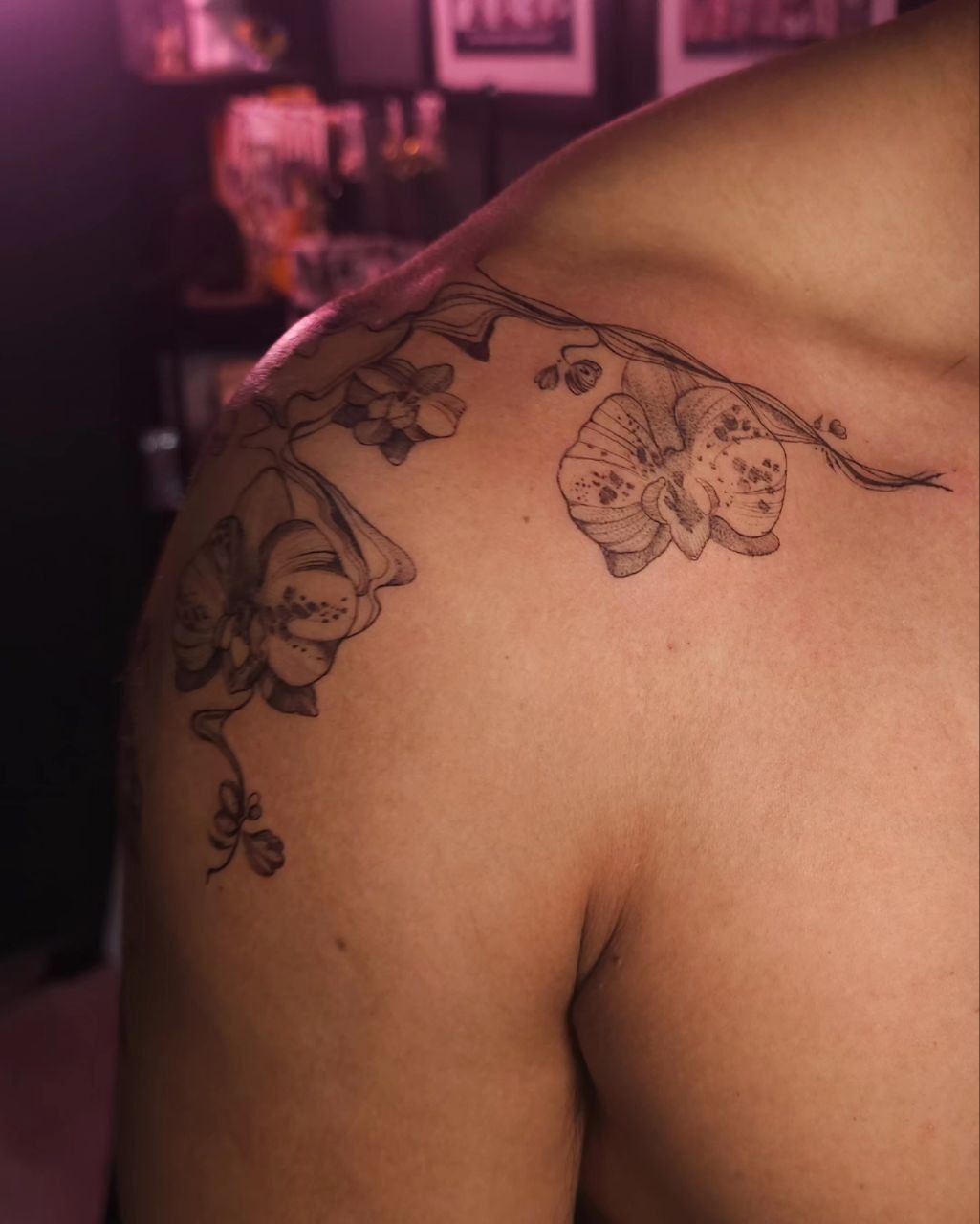 Floral tattoo — Floral · Fine Line by Jing, Cebu